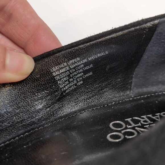 FRANCO SARTO Suede Leather Pumps Peep Toe Block Heels - Picture 11 of 11